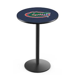 L214 University of Florida 36' Tall - 36' Top Pub Table w/ Black Wrinkle Finish