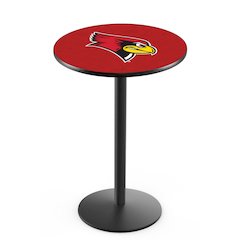 L214 Illinois State University 36' Tall - 36' Top Pub Table w/ Black Wrinkle Finish