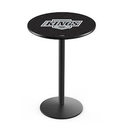 L214 Los Angeles Kings 36" Tall - 36" Top Pub Table with Black Wrinkle Finish (7108)