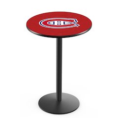 L214 Montreal Canadiens 36' Tall - 36' Top Pub Table w/ Black Wrinkle Finish (7276)