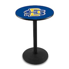 L214 South Dakota State University 36' Tall - 36' Top Pub Table w/ Black Wrinkle Finish