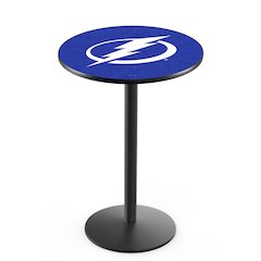 L214 Tampa Bay Lightning 36" Tall - 36" Top Pub Table with Black Wrinkle Finish (7788)