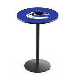 L214 Vancouver Canucks 36" Tall - 36" Top Pub Table with Black Wrinkle Finish (7962)