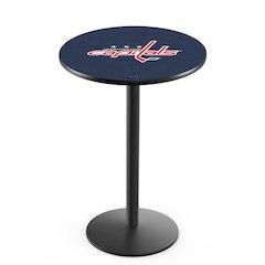 L214 Washington Capitals 36" Tall - 36" Top Pub Table with Black Wrinkle Finish (8136)