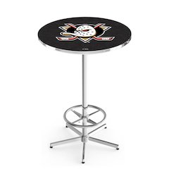L216 Anaheim Ducks 42' Tall - 36' Top Pub Table w/ Chrome Finish (5523)