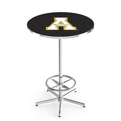L216 Appalachian State University 42" Tall - 36" Top Pub Table with Chrome Finish