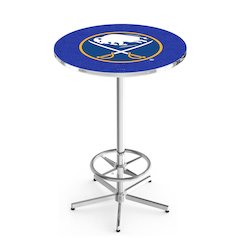 L216 Buffalo Sabres 42" Tall - 36" Top Pub Table with Chrome Finish (5677)