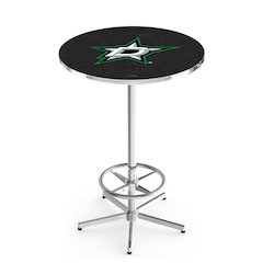 L216 Dallas Stars 42" Tall - 36" Top Pub Table with Chrome Finish (5875)
