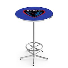 L216 DePaul University 42' Tall - 36' Top Pub Table w/ Chrome Finish