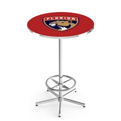 L216 Florida Panthers 42' Tall - 36' Top Pub Table w/ Chrome Finish (5967)