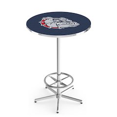 L216 Gonzaga 42" Tall - 36" Top Pub Table with Chrome Finish
