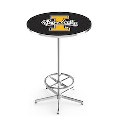 L216 University of Idaho 42' Tall - 36' Top Pub Table w/ Chrome Finish