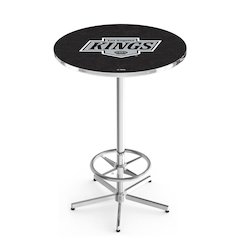 L216 Los Angeles Kings 42" Tall - 36" Top Pub Table with Chrome Finish (6216)