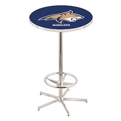 L216 Montana State University 42' Tall - 36' Top Pub Table w/ Chrome Finish