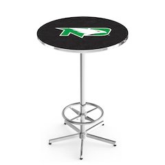 L216 University of North Dakota 42" Tall - 36" Top Pub Table with Chrome Finish