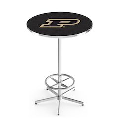 L216 Purdue 42' Tall - 36' Top Pub Table w/ Chrome Finish
