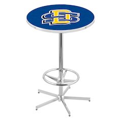 L216 South Dakota State University 42' Tall - 36' Top Pub Table w/ Chrome Finish