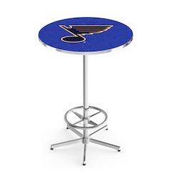 L216 St Louis Blues 42' Tall - 36' Top Pub Table w/ Chrome Finish (6865)