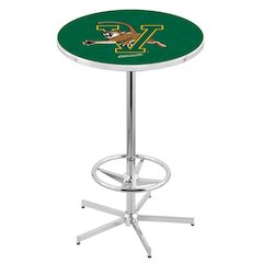 L216 University of Vermont 42' Tall - 36' Top Pub Table w/ Chrome Finish