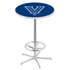 L216 Villanova University 42" Tall - 36" Top Pub Table with Chrome Finish