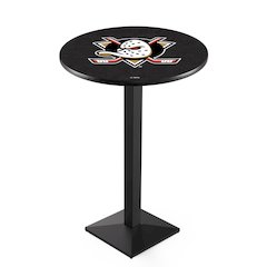 L217 Anaheim Ducks 36' Tall - 36' Top Pub Table w/ Black Wrinkle Finish (8326)