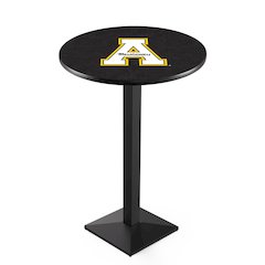 L217 Appalachian State University 36' Tall - 36' Top Pub Table w/ Black Wrinkle Finish