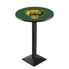 L217 Baylor University 36' Tall - 36' Top Pub Table w/ Black Wrinkle Finish