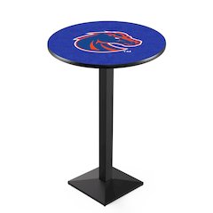 L217 Boise State University 36' Tall - 36' Top Pub Table w/ Black Wrinkle Finish
