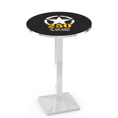 36" Tall - 36" Top Pub Table with Chrome Finish