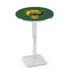 L217 Baylor University 36" Tall - 36" Top Pub Table with Chrome Finish