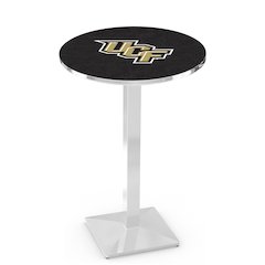 L217 University of Central Florida 36' Tall - 36' Top Pub Table w/ Chrome Finish