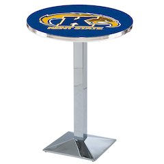 L217 Kent State University 36" Tall - 36" Top Pub Table with Chrome Finish