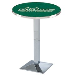 L217 University of South Florida 36" Tall - 36" Top Pub Table with Chrome Finish