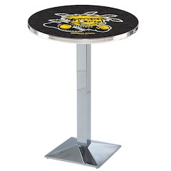 L217 Wichita State University 36' Tall - 36' Top Pub Table w/ Chrome Finish