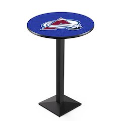 L217 Colorado Avalanche 36" Tall - 36" Top Pub Table with Black Wrinkle Finish (8609)
