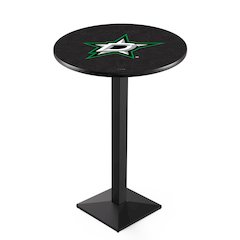 L217 Dallas Stars 36" Tall - 36" Top Pub Table with Black Wrinkle Finish (8678)