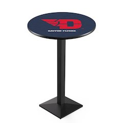 L217 University of Dayton 36' Tall - 36' Top Pub Table w/ Black Wrinkle Finish