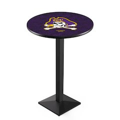 L217 East Carolina University 36" Tall - 36" Top Pub Table with Black Wrinkle Finish