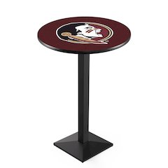L217 Florida State (Head) 36' Tall - 36' Top Pub Table w/ Black Wrinkle Finish