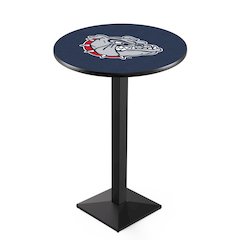 L217 Gonzaga 36' Tall - 36' Top Pub Table w/ Black Wrinkle Finish