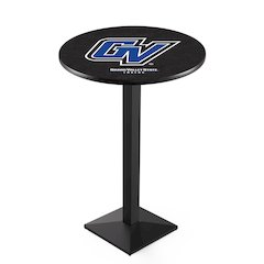 L217 Grand Valley State University 36' Tall - 36' Top Pub Table w/ Black Wrinkle Finish