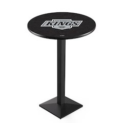 L217 Los Angeles Kings 36" Tall - 36" Top Pub Table with Black Wrinkle Finish (9019)