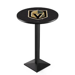 L217 Vegas Golden Knights 36' Tall - 36' Top Pub Table w/ Black Wrinkle Finish (4906)