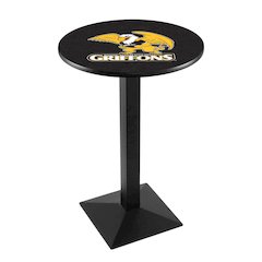 L217 Missouri Western State University 36" Tall - 36" Top Pub Table with Black Wrinkle Finish