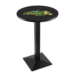 L217 North Dakota State University 36' Tall - 36' Top Pub Table w/ Black Wrinkle Finish