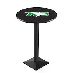 L217 University of North Dakota 36' Tall - 36' Top Pub Table w/ Black Wrinkle Finish