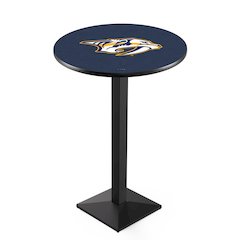 L217 Nashville Predators 36' Tall - 36' Top Pub Table w/ Black Wrinkle Finish (9422)