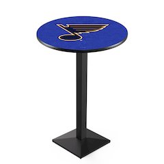 L217 St Louis Blues 36' Tall - 36' Top Pub Table w/ Black Wrinkle Finish (9668)