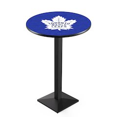 L217 Toronto Maple Leafs 36' Tall - 36' Top Pub Table w/ Black Wrinkle Finish (9743)