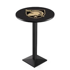L217 US Military Academy 36" Tall - 36" Top Pub Table with Black Wrinkle Finish